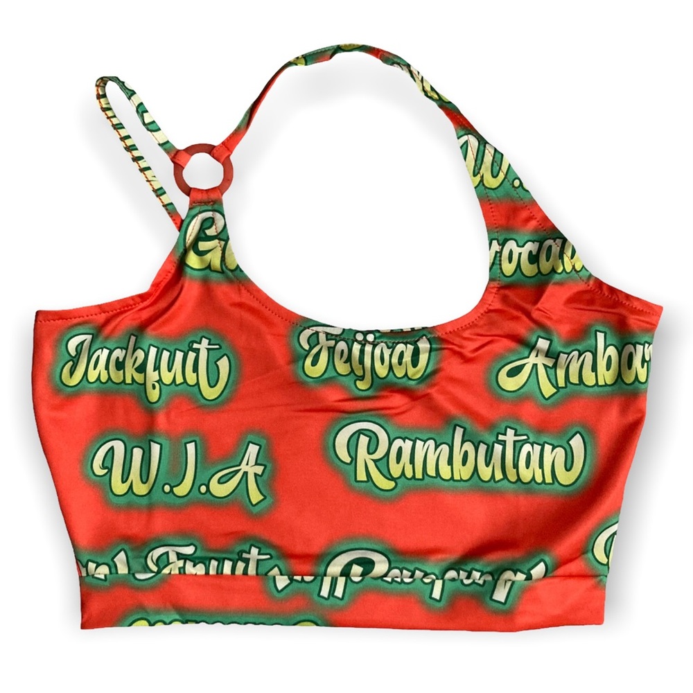 🧘🏻‍♀️YOGA GYM 🏋🏻‍♀️ W.I.A Fruits Giveaway Crop Top Sporty Strappy